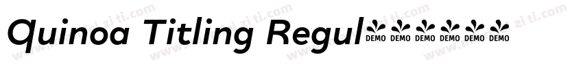 Quinoa Titling Regul字体转换